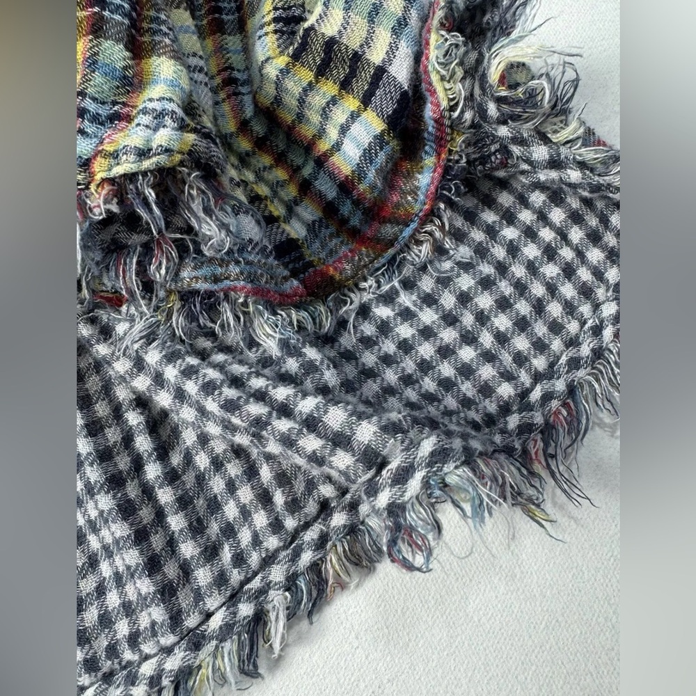FREE PEOPLE❤️Come On Over, plaid oversized tunic, button down,raw hem,SZ XS,NWOT - Picture 4 of 10
